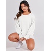 image:imageANRABESS Womens Oversized Crew Neck Sweatshirt Long Sleeve Shirts  Side Slits High Low Tunic Pairs With Leggings Soft Medium Weight Pullover Top Cozy Casual Slouchy Fall Spring ClothesWhite