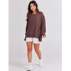 image:imageANRABESS Womens Oversized Crew Neck Sweatshirt Long Sleeve Shirts  Side Slits High Low Tunic Pairs With Leggings Soft Medium Weight Pullover Top Cozy Casual Slouchy Fall Spring ClothesCoffee