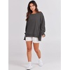 image:imageANRABESS Womens Oversized Crew Neck Sweatshirt Long Sleeve Shirts  Side Slits High Low Tunic Pairs With Leggings Soft Medium Weight Pullover Top Cozy Casual Slouchy Fall Spring ClothesDeep Gray