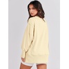 image:imageANRABESS Womens Oversized Crew Neck Sweatshirt Long Sleeve Shirts  Side Slits High Low Tunic Pairs With Leggings Soft Medium Weight Pullover Top Cozy Casual Slouchy Fall Spring ClothesCream Yellow