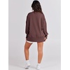 image:imageANRABESS Womens Oversized Crew Neck Sweatshirt Long Sleeve Shirts  Side Slits High Low Tunic Pairs With Leggings Soft Medium Weight Pullover Top Cozy Casual Slouchy Fall Spring ClothesCoffee