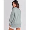 image:imageANRABESS Womens Oversized Crew Neck Sweatshirt Long Sleeve Shirts  Side Slits High Low Tunic Pairs With Leggings Soft Medium Weight Pullover Top Cozy Casual Slouchy Fall Spring ClothesLight Green