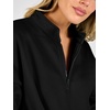image:imageANRABESS Womens Quarter Zip Pullover Oversized Sweatshirts  Long Sleeve V Neck Zip Up Collared Top Soft Loose Side Slit Hoodie Casual Going Out Athleisure Outfits Fall Winter ClothesBlack