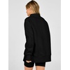 image:imageANRABESS Womens Quarter Zip Pullover Oversized Sweatshirts  Long Sleeve V Neck Zip Up Collared Top Soft Loose Side Slit Hoodie Casual Going Out Athleisure Outfits Fall Winter ClothesBlack