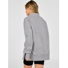 image:imageANRABESS Womens Quarter Zip Pullover Oversized Sweatshirts  Long Sleeve V Neck Zip Up Collared Top Soft Loose Side Slit Hoodie Casual Going Out Athleisure Outfits Fall Winter ClothesGrey