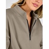 image:imageANRABESS Womens Quarter Zip Pullover Oversized Sweatshirts  Long Sleeve V Neck Zip Up Collared Top Soft Loose Side Slit Hoodie Casual Going Out Athleisure Outfits Fall Winter ClothesLight Khaki