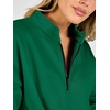 image:imageANRABESS Womens Quarter Zip Pullover Oversized Sweatshirts  Long Sleeve V Neck Zip Up Collared Top Soft Loose Side Slit Hoodie Casual Going Out Athleisure Outfits Fall Winter ClothesGreen