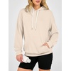 image:imageANRABESS Womens Waffle Knit Hoodie Lightweight Sweatshirts  Soft Comfy Drawstring Loose Fit Pullover Tops with Pocket Travel amp Casual Wear Cute Trendy Clothes Fall Winter OutfitsBeige