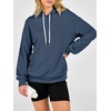 image:imageANRABESS Womens Waffle Knit Hoodie Lightweight Sweatshirts  Soft Comfy Drawstring Loose Fit Pullover Tops with Pocket Travel amp Casual Wear Cute Trendy Clothes Fall Winter OutfitsNavy Blue