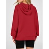 image:imageANRABESS Womens Waffle Knit Hoodie Lightweight Sweatshirts  Soft Comfy Drawstring Loose Fit Pullover Tops with Pocket Travel amp Casual Wear Cute Trendy Clothes Fall Winter OutfitsRed
