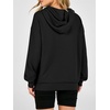 image:imageANRABESS Womens Waffle Knit Hoodie Lightweight Sweatshirts  Soft Comfy Drawstring Loose Fit Pullover Tops with Pocket Travel amp Casual Wear Cute Trendy Clothes Fall Winter OutfitsBlack