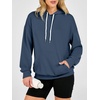 image:imageANRABESS Womens Waffle Knit Hoodie Lightweight Sweatshirts  Soft Comfy Drawstring Loose Fit Pullover Tops with Pocket Travel amp Casual Wear Cute Trendy Clothes Fall Winter OutfitsNavy Blue