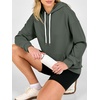 image:imageANRABESS Womens Waffle Knit Hoodie Lightweight Sweatshirts  Soft Comfy Drawstring Loose Fit Pullover Tops with Pocket Travel amp Casual Wear Cute Trendy Clothes Fall Winter OutfitsArmy Green