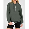 image:imageANRABESS Womens Waffle Knit Hoodie Lightweight Sweatshirts  Soft Comfy Drawstring Loose Fit Pullover Tops with Pocket Travel amp Casual Wear Cute Trendy Clothes Fall Winter OutfitsArmy Green