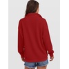 image:imageANRABESS Womens Waffle Knit Loose Snap Henley Sweatshirts  Lightweight Cozy Fabric Long Sleeve Pullover Tops Stand Collar Half Button Casual Daily Wear amp Preppy Spring amp FallRed