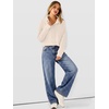image:imageANRABESS Womens Waffle Knit Loose Snap Henley Sweatshirts  Lightweight Cozy Fabric Long Sleeve Pullover Tops Stand Collar Half Button Casual Daily Wear amp Preppy Spring amp FallBeige