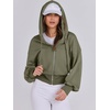 image:imageANRABESS Womens Zip Up Hoodie Cropped Sweatshirt  Soft Comfy Casual Jacket Workout amp Daily Wear Cute Y2K Clothes Fall Spring Transition OutfitsArmy Green