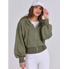 image:imageANRABESS Womens Zip Up Hoodie Cropped Sweatshirt  Soft Comfy Casual Jacket Workout amp Daily Wear Cute Y2K Clothes Fall Spring Transition OutfitsArmy Green