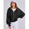 image:imageANRABESS Womens Zip Up Hoodie Cropped Sweatshirt  Soft Comfy Casual Jacket Workout amp Daily Wear Cute Y2K Clothes Fall Spring Transition OutfitsBlack