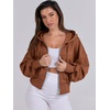 image:imageANRABESS Womens Zip Up Hoodie Cropped Sweatshirt  Soft Comfy Casual Jacket Workout amp Daily Wear Cute Y2K Clothes Fall Spring Transition OutfitsCaramel