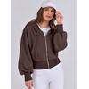 image:imageANRABESS Womens Zip Up Hoodie Cropped Sweatshirt  Soft Comfy Casual Jacket Workout amp Daily Wear Cute Y2K Clothes Fall Spring Transition OutfitsCoffee