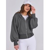 image:imageANRABESS Womens Zip Up Hoodie Cropped Sweatshirt  Soft Comfy Casual Jacket Workout amp Daily Wear Cute Y2K Clothes Fall Spring Transition OutfitsDeep Grey