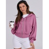 image:imageANRABESS Womens Zip Up Hoodie Cropped Sweatshirt  Soft Comfy Casual Jacket Workout amp Daily Wear Cute Y2K Clothes Fall Spring Transition OutfitsHot Pink