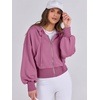 image:imageANRABESS Womens Zip Up Hoodie Cropped Sweatshirt  Soft Comfy Casual Jacket Workout amp Daily Wear Cute Y2K Clothes Fall Spring Transition OutfitsHot Pink