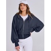 image:imageANRABESS Womens Zip Up Hoodie Cropped Sweatshirt  Soft Comfy Casual Jacket Workout amp Daily Wear Cute Y2K Clothes Fall Spring Transition OutfitsNavy Blue