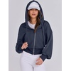 image:imageANRABESS Womens Zip Up Hoodie Cropped Sweatshirt  Soft Comfy Casual Jacket Workout amp Daily Wear Cute Y2K Clothes Fall Spring Transition OutfitsNavy Blue