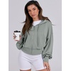 image:imageANRABESS Womens Zip Up Hoodie Cropped Sweatshirt  Soft Comfy Casual Jacket Workout amp Daily Wear Cute Y2K Clothes Fall Spring Transition OutfitsSage Green