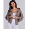 image:imageANRABESS Womens Zip Up Hoodie Cropped Sweatshirt  Soft Comfy Casual Jacket Workout amp Daily Wear Cute Y2K Clothes Fall Spring Transition OutfitsTaupe