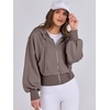 image:imageANRABESS Womens Zip Up Hoodie Cropped Sweatshirt  Soft Comfy Casual Jacket Workout amp Daily Wear Cute Y2K Clothes Fall Spring Transition OutfitsTaupe