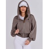 image:imageANRABESS Womens Zip Up Hoodie Cropped Sweatshirt  Soft Comfy Casual Jacket Workout amp Daily Wear Cute Y2K Clothes Fall Spring Transition OutfitsTaupe