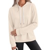 image:imageANRABESS Womens Waffle Knit Hoodie Lightweight Sweatshirts  Soft Comfy Drawstring Loose Fit Pullover Tops with Pocket Travel amp Casual Wear Cute Trendy Clothes Fall Winter OutfitsBeige
