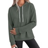image:imageANRABESS Womens Waffle Knit Hoodie Lightweight Sweatshirts  Soft Comfy Drawstring Loose Fit Pullover Tops with Pocket Travel amp Casual Wear Cute Trendy Clothes Fall Winter OutfitsArmy Green