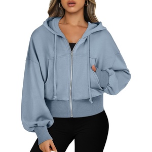 image:imageANRABESS Womens Zip Up Hoodie Cropped Sweatshirt  Soft Comfy Casual Jacket Workout amp Daily Wear Cute Y2K Clothes Fall Spring Transition OutfitsBlue