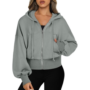 image:imageANRABESS Womens Zip Up Hoodie Cropped Sweatshirt  Soft Comfy Casual Jacket Workout amp Daily Wear Cute Y2K Clothes Fall Spring Transition OutfitsSage Green