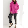 image:imageANRABESS Hoodies for Women Oversized Long Sleeve Sweatshirts  Raglan Sleeve Side Slit Pullover Tops Cozy Soft Warm Casual Y2K Teen Girls Clothes Fall Winter Fashion OutfitsHot Pink