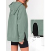 image:imageANRABESS Hoodies for Women Oversized Long Sleeve Sweatshirts  Raglan Sleeve Side Slit Pullover Tops Cozy Soft Warm Casual Y2K Teen Girls Clothes Fall Winter Fashion OutfitsGrey Green