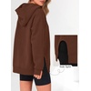 image:imageANRABESS Hoodies for Women Oversized Long Sleeve Sweatshirts  Raglan Sleeve Side Slit Pullover Tops Cozy Soft Warm Casual Y2K Teen Girls Clothes Fall Winter Fashion OutfitsCaramel