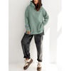 image:imageANRABESS Hoodies for Women Oversized Long Sleeve Sweatshirts  Raglan Sleeve Side Slit Pullover Tops Cozy Soft Warm Casual Y2K Teen Girls Clothes Fall Winter Fashion OutfitsGrey Green