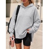 image:imageANRABESS Hoodies for Women Oversized Long Sleeve Sweatshirts  Raglan Sleeve Side Slit Pullover Tops Cozy Soft Warm Casual Y2K Teen Girls Clothes Fall Winter Fashion OutfitsLight Grey