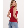 image:imageANRABESS Mock Neck Tops for Women Basic Soft Ribbed Slim Tank Tops Comfy for Yoga Lounge amp Office Versatile Summer ShirtRed