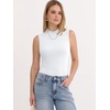 image:imageANRABESS Mock Neck Tops for Women Basic Soft Ribbed Slim Tank Tops Comfy for Yoga Lounge amp Office Versatile Summer ShirtWhite