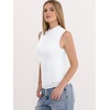 image:imageANRABESS Mock Neck Tops for Women Basic Soft Ribbed Slim Tank Tops Comfy for Yoga Lounge amp Office Versatile Summer ShirtWhite
