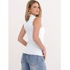 image:imageANRABESS Mock Neck Tops for Women Basic Soft Ribbed Slim Tank Tops Comfy for Yoga Lounge amp Office Versatile Summer ShirtWhite