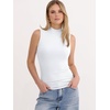 image:imageANRABESS Mock Neck Tops for Women Basic Soft Ribbed Slim Tank Tops Comfy for Yoga Lounge amp Office Versatile Summer ShirtWhite