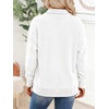 image:imageANRABESS Sweatshirt for Womens Waffle Knit Henley Pullover  Lightweight Soft Thermal Regular Fit Long Sleeve Half Button Topsfor Casual Daily amp Preppy Spring amp Fall WeatherWhite