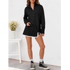 image:imageANRABESS Sweatshirt for Womens Waffle Knit Henley Pullover  Lightweight Soft Thermal Regular Fit Long Sleeve Half Button Topsfor Casual Daily amp Preppy Spring amp Fall WeatherBlack
